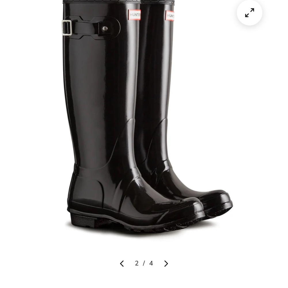 Hunter Dark Slate Glossy Tall Boots